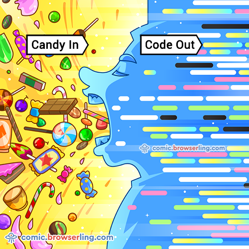 Candy in, code out.