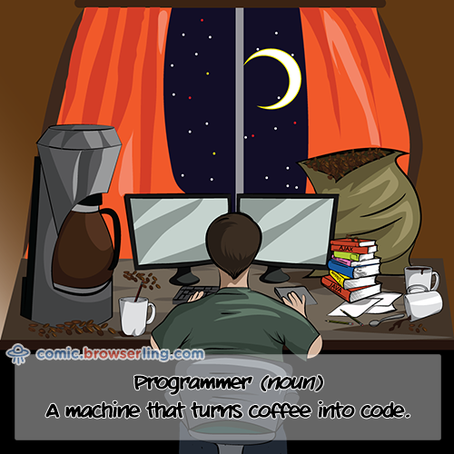 Coffee jokes - Webcomic about programmers, web development and browsers