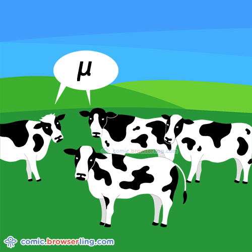 Greek cows say μ.