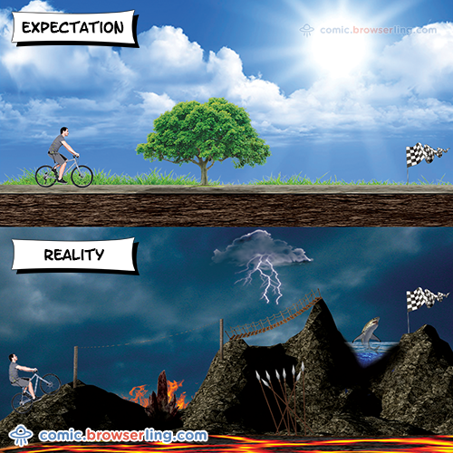 Expectation vs. reality.