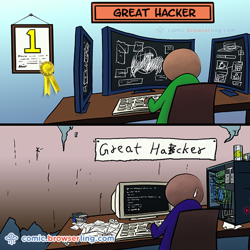 What you thought great hackers look like vs. what they really are like.