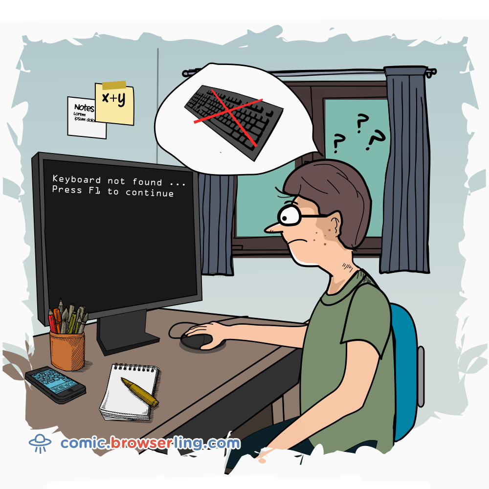 Keyboard - Devops jokes, system administrator cartoons and sysadmin comics